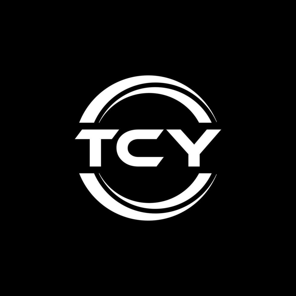 tcy logo ontwerp, inspiratie voor een uniek identiteit. modern elegantie en creatief ontwerp. watermerk uw succes met de opvallend deze logo. vector