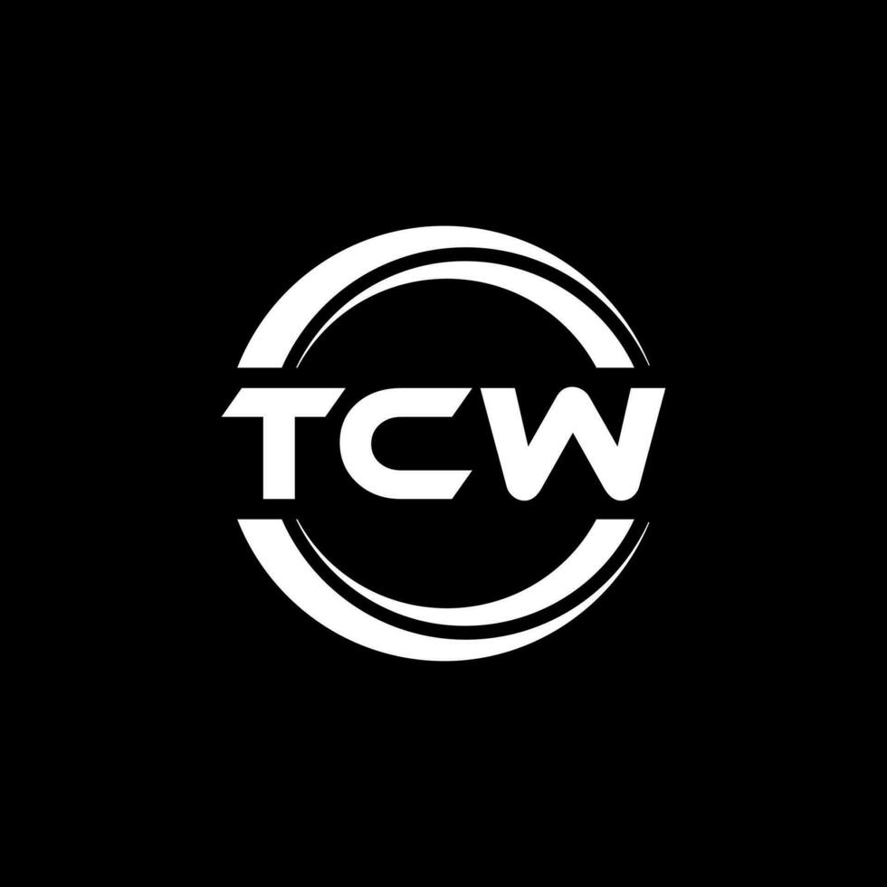 tcw logo ontwerp, inspiratie voor een uniek identiteit. modern elegantie en creatief ontwerp. watermerk uw succes met de opvallend deze logo. vector