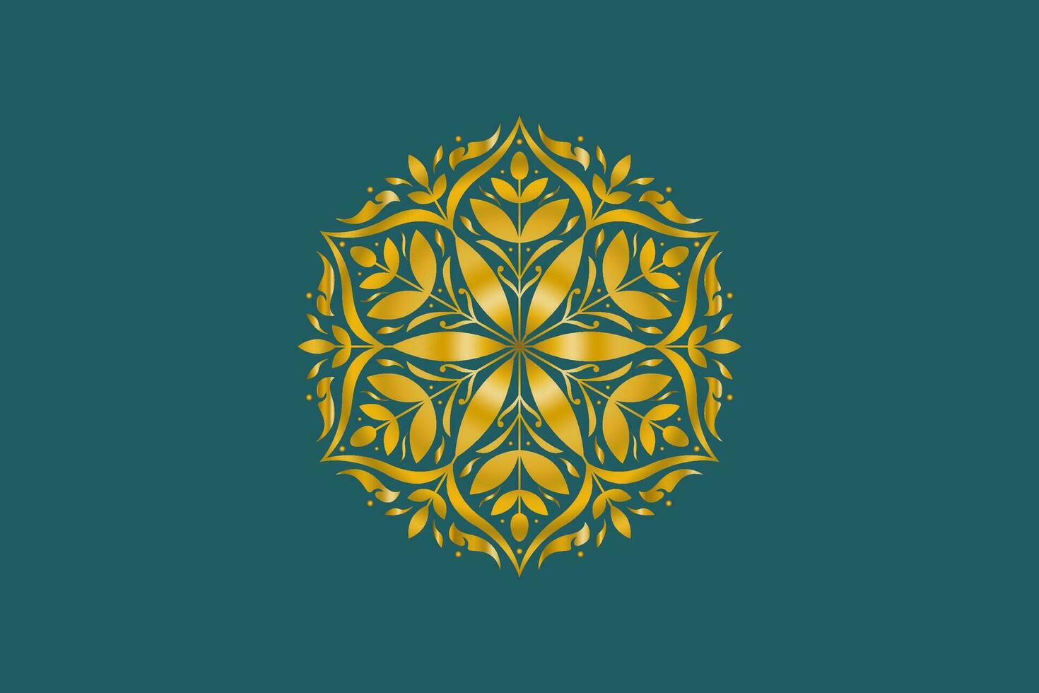 motief goud meetkundig mandala bloem ornament ontwerp luxe voor bedrijf etnisch. vector