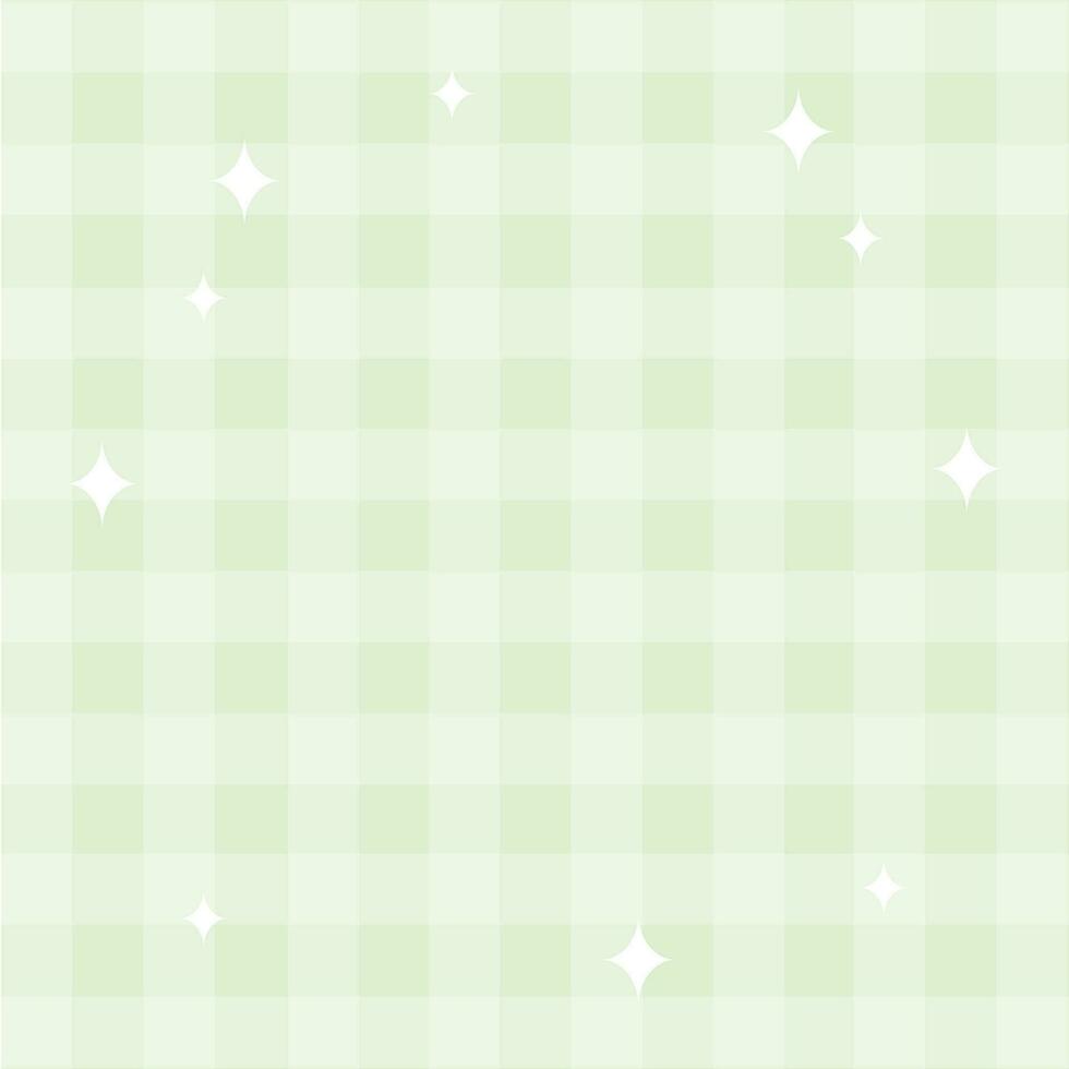 vector schattig pastel groen katoenen stof dammen plaid esthetisch schaakbord patroon behang illustratie