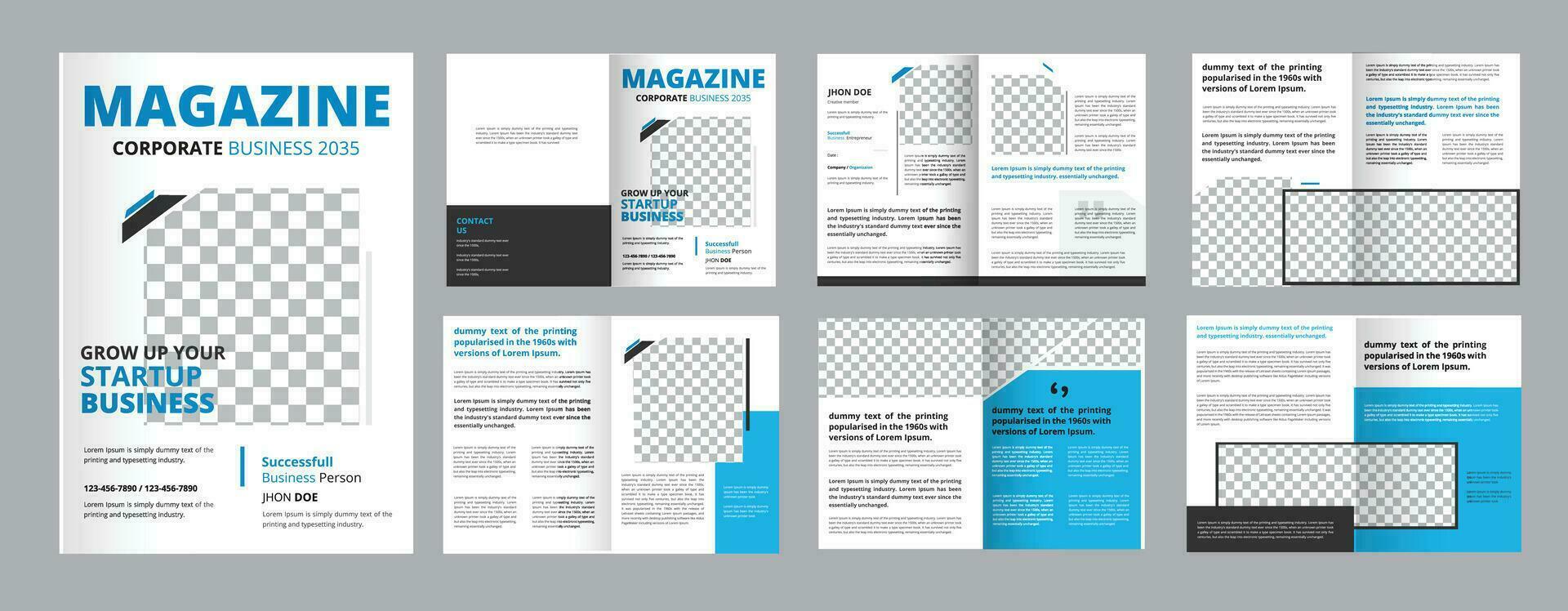 bedrijf tijdschrift ontwerp sjabloon tijdschrift ontwerp, professioneel en gemakkelijk sjabloon voor creatief bedrijf en bedrijf Promotie vector