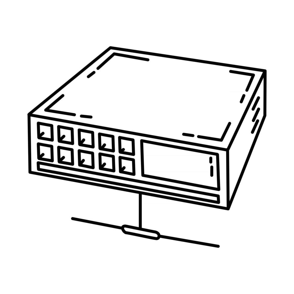 PBX-pictogram. doodle hand getrokken of schets pictogramstijl vector