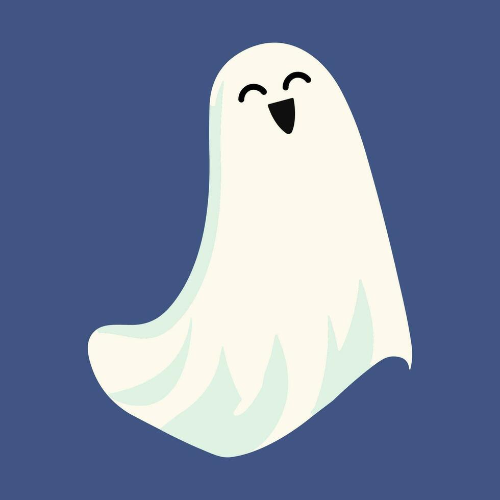 schattig geest karakter stijl, en vlak ontwerp. vector illustraties voor halloween dag.