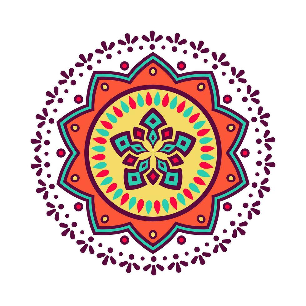 bloem mandala's wijnoogst decoratief elementen. vector