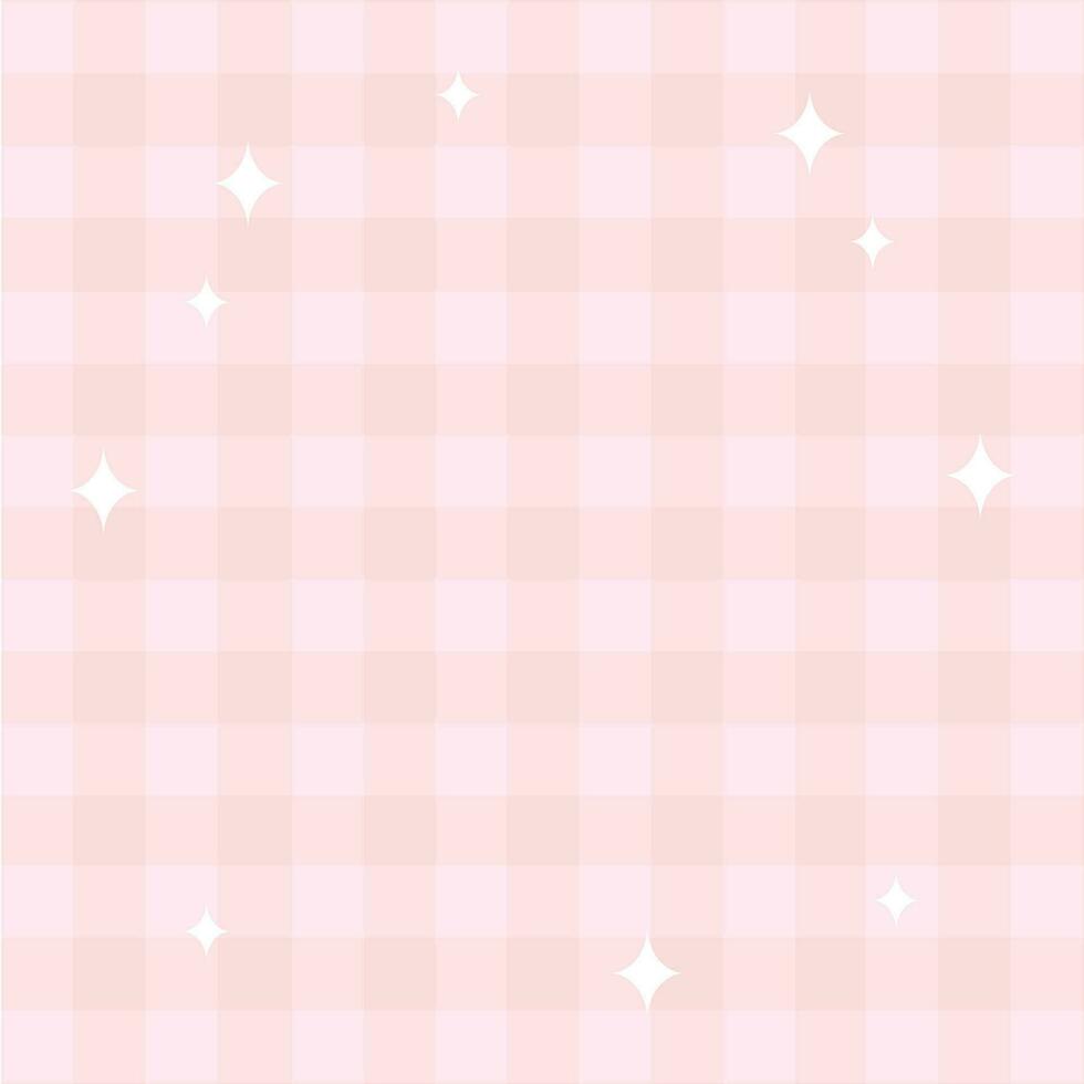 vector schattig pastel roze katoenen stof dammen plaid esthetisch schaakbord patroon behang illustratie