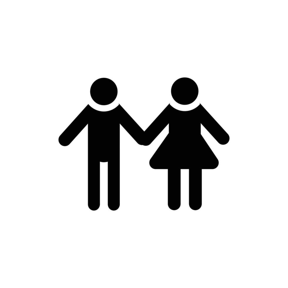 vector mannetje en vrouw teken geïsoleerd Aan wit achtergrond pictogrammen toilet of toilet teken