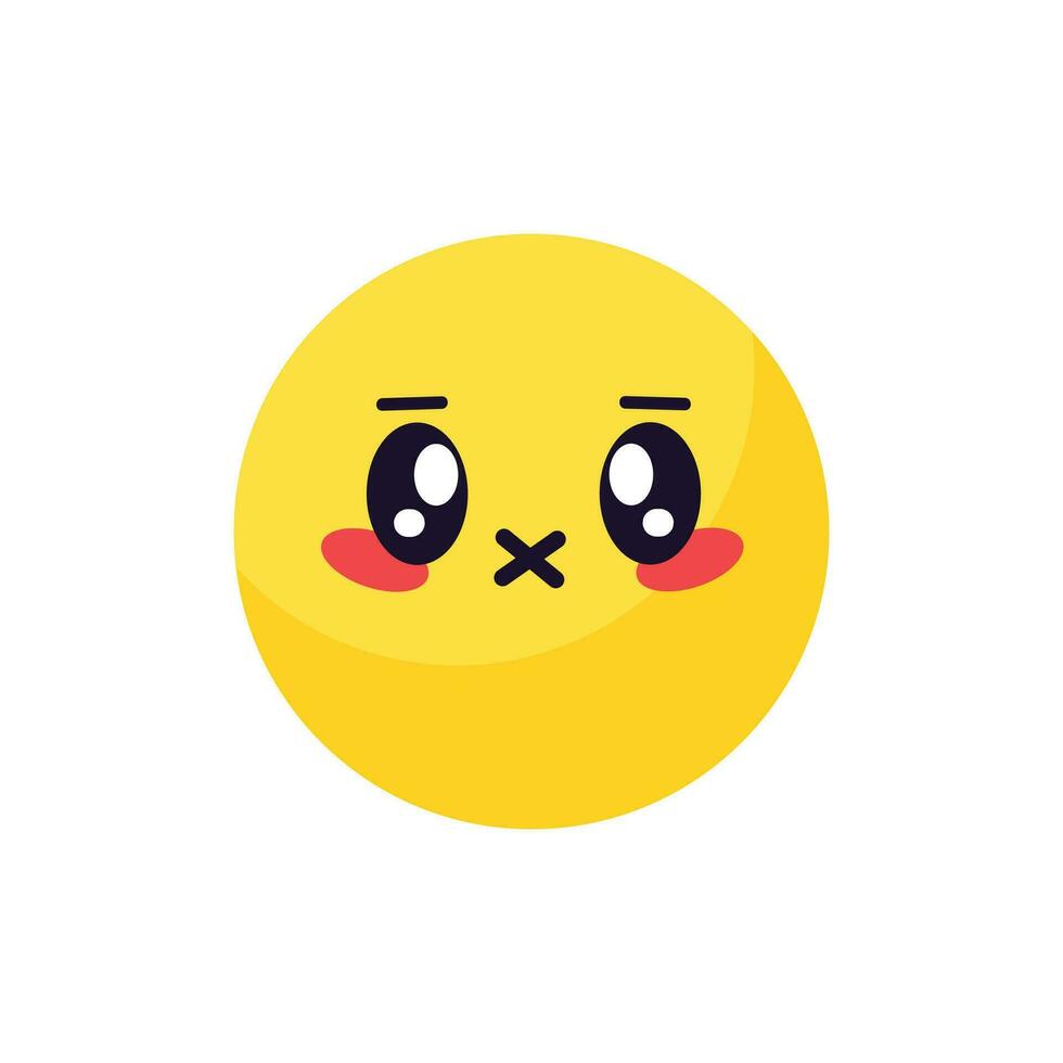 vector vlak emoticon icoon illustratie Aan wit achtergrond