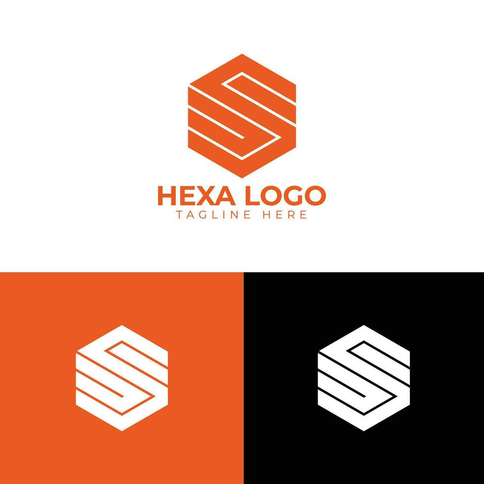 brief logo ontwerp door zeshoek vector