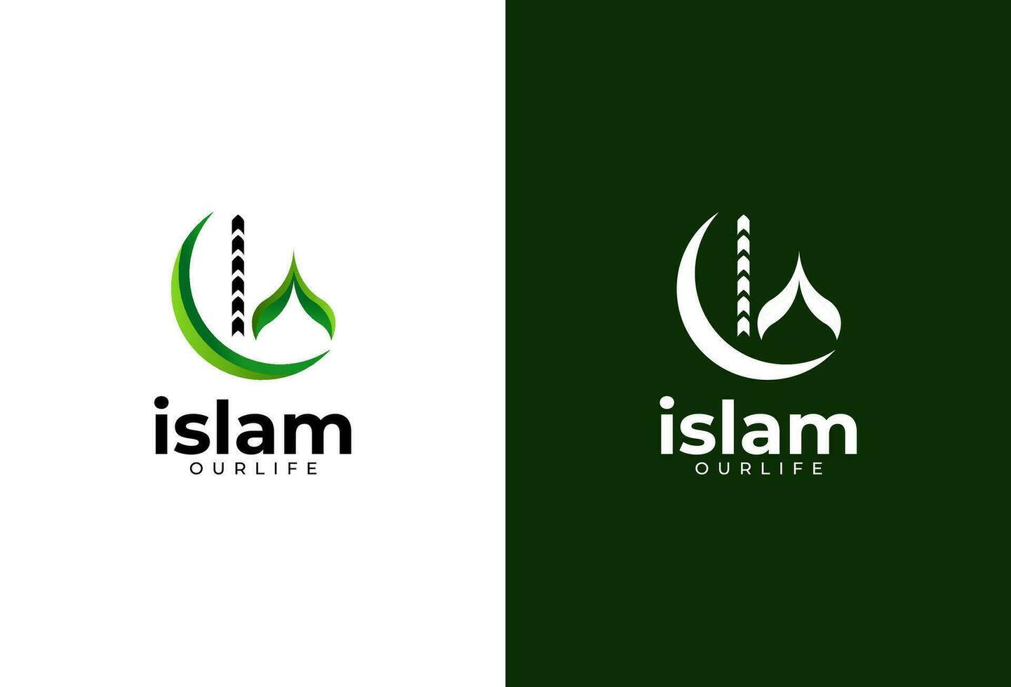 Islamitisch logo, leren logo, moskee logo ontwerp, gemakkelijk moskee icoon vector illustratie