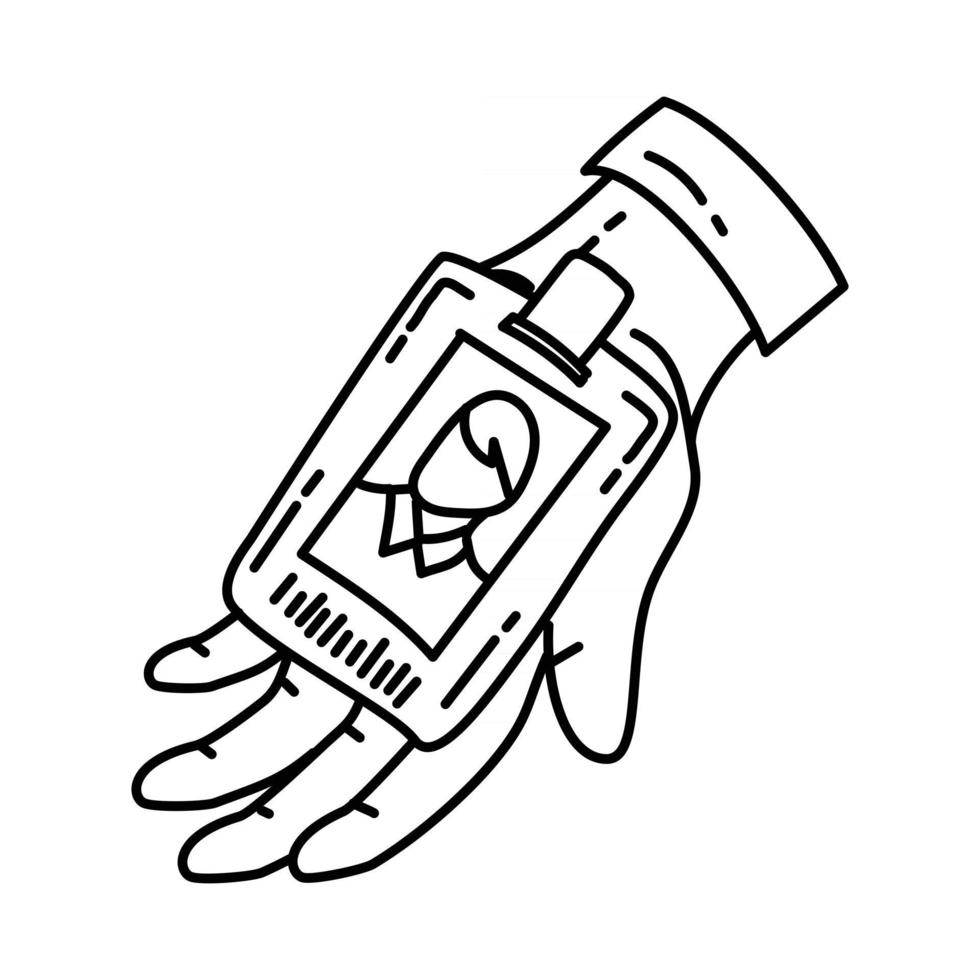 werknemer pictogram. doodle hand getrokken of schets pictogramstijl vector