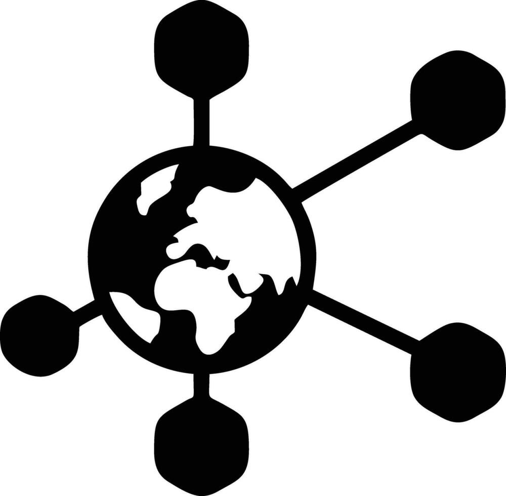 wereldbol planeet aarde icoon symbool vector beeld