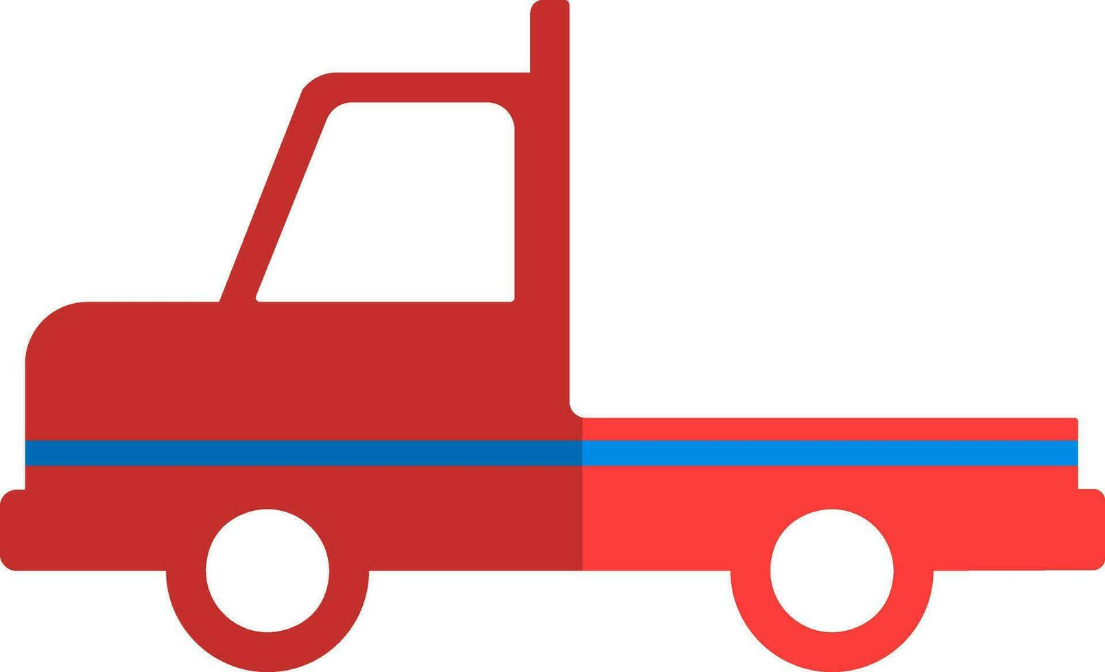 geïsoleerd vrachtauto icoon in blauw en rood kleur. vector