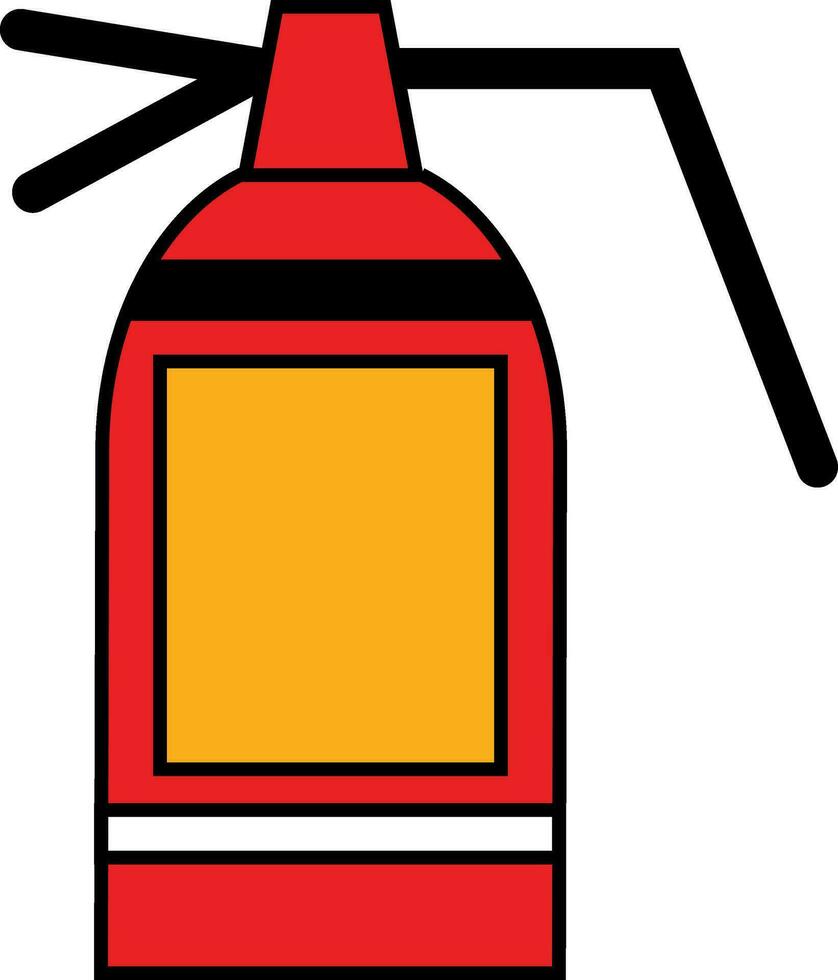 icoon van brand brandblusser in vlak stijl. vector
