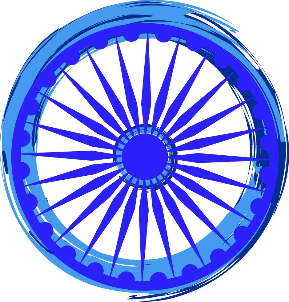vector van blauw Ashok chakra.