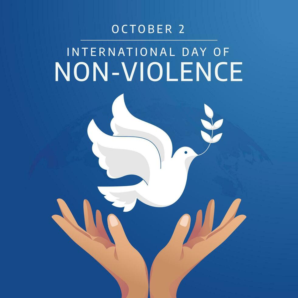 Internationale dag van niet geweld ontwerp sjabloon mooi zo voor viering. duif ontwerp sjabloon. vector eps 10.