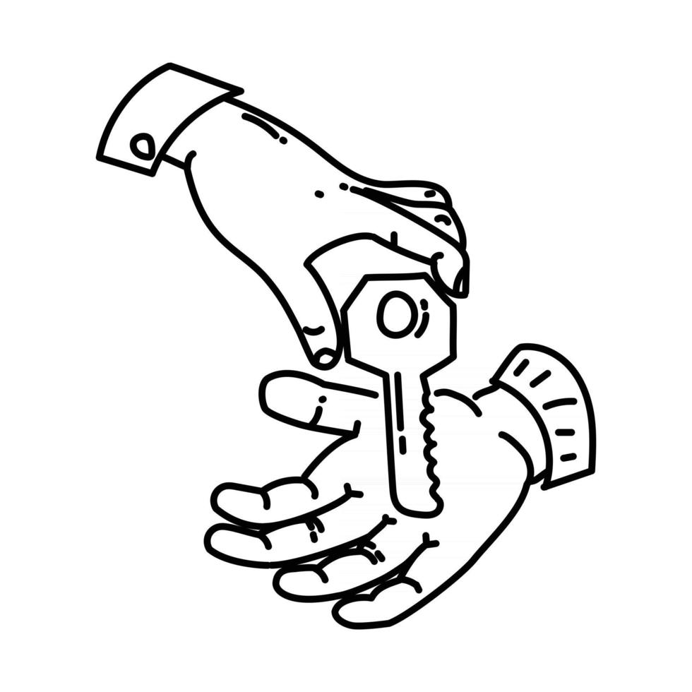 lease icoon. doodle hand getrokken of schets pictogramstijl vector