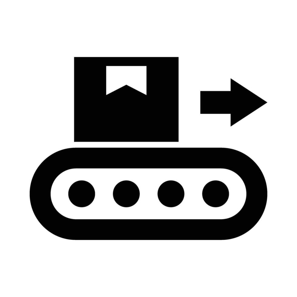 transportband vector glyph icoon voor persoonlijk en reclame gebruiken.