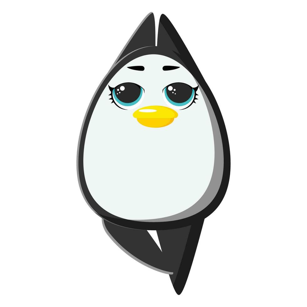 sport- pinguïn doet yoga en geschiktheid. vector