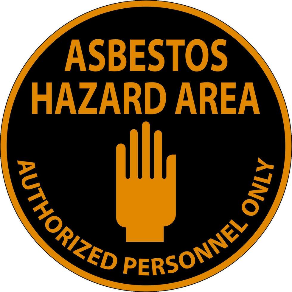 asbest waarschuwing tekens asbest risico Oppervlakte geautoriseerd personeel enkel en alleen vector