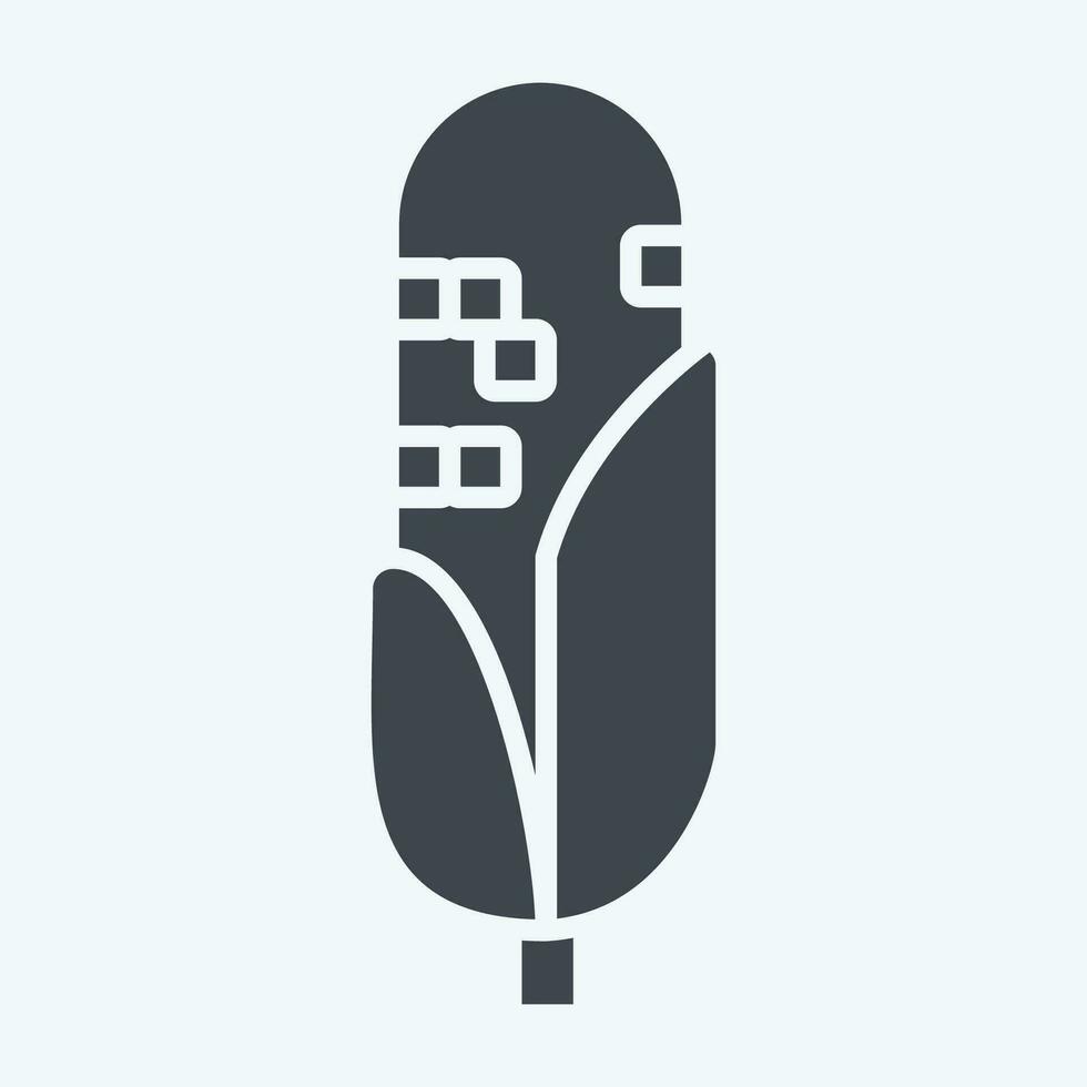 icoon maïs. verwant naar Amerikaans inheems symbool. glyph stijl. gemakkelijk ontwerp bewerkbaar. gemakkelijk illustratie vector