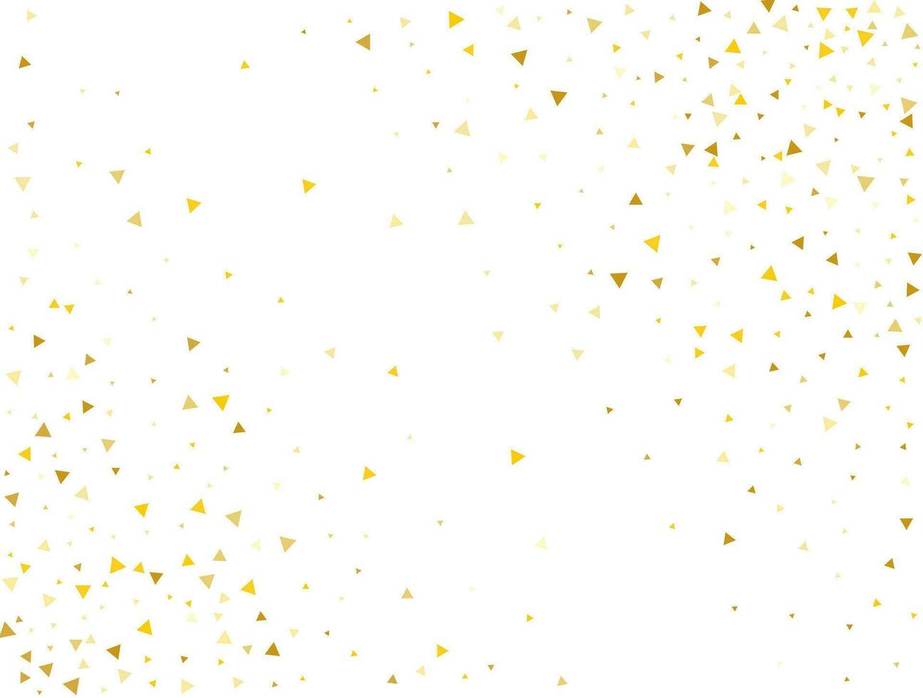 luxe goud driehoekig confetti achtergrond. vector illustratie