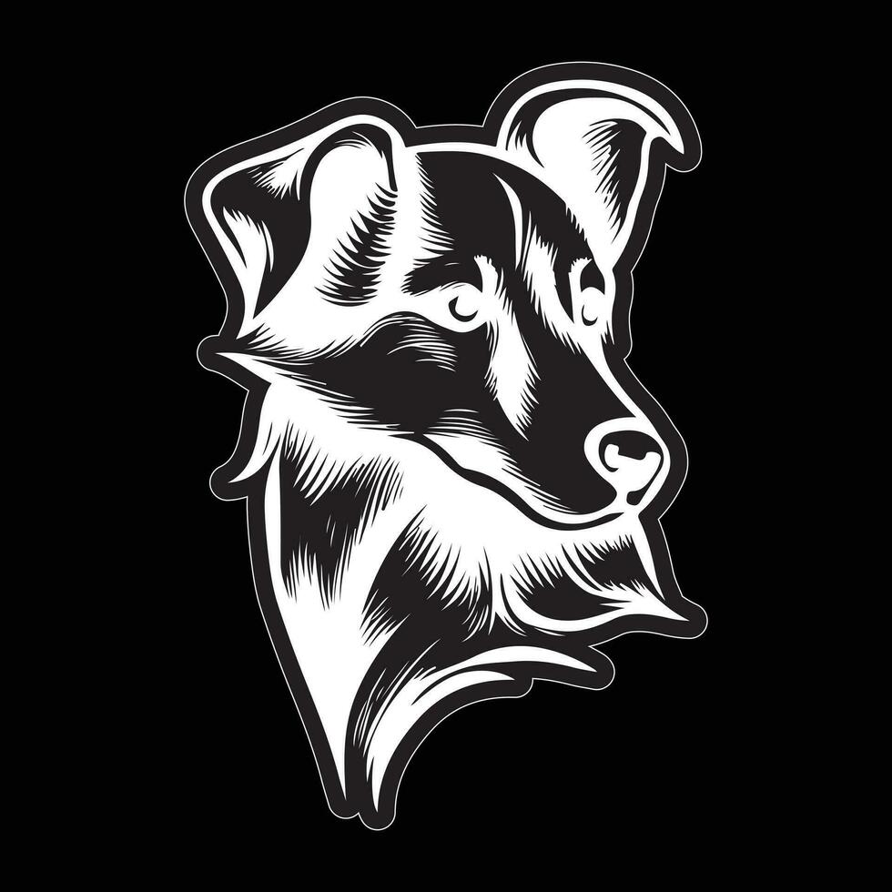 geweldig hond stickers voor hond geliefden vector