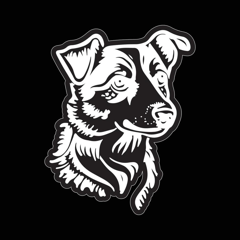 geweldig hond stickers voor hond geliefden vector