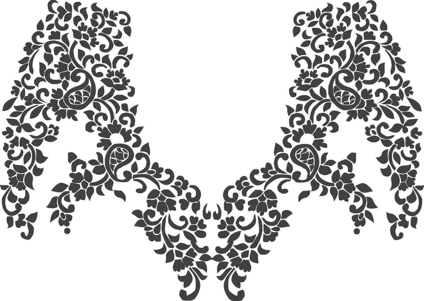 vector borduurwerk patroon aard ontwerp bloemen en wijnstokken