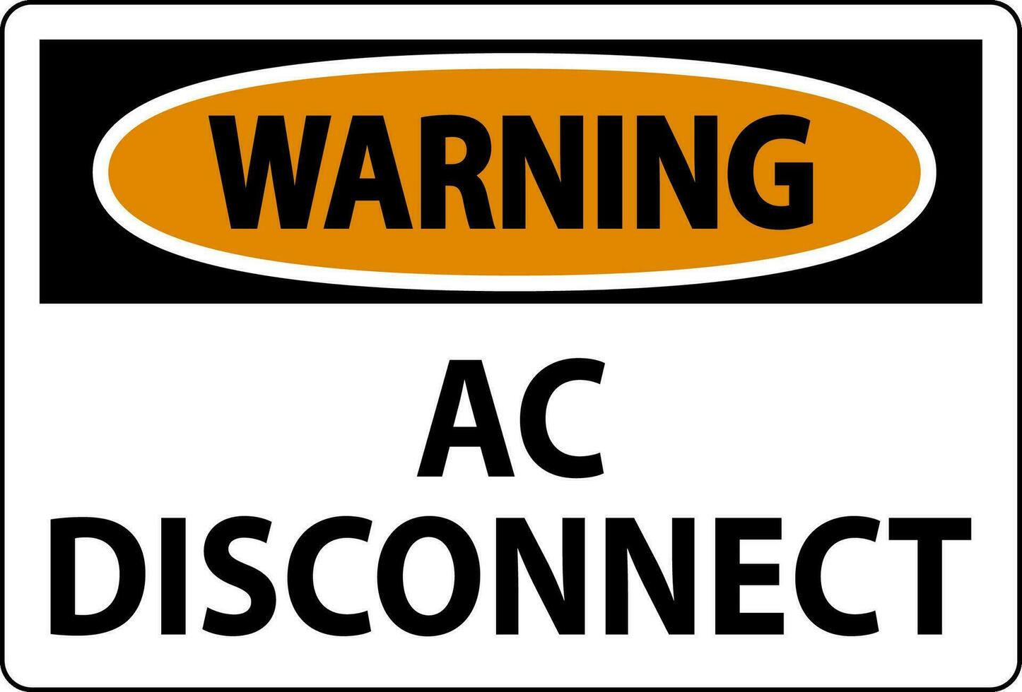 waarschuwing teken, ac verbinding verbreken teken vector