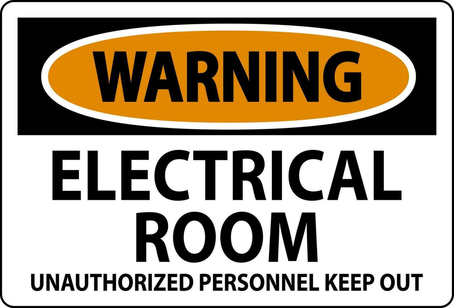 waarschuwing teken elektrisch kamer - ongeautoriseerd personeel houden uit vector