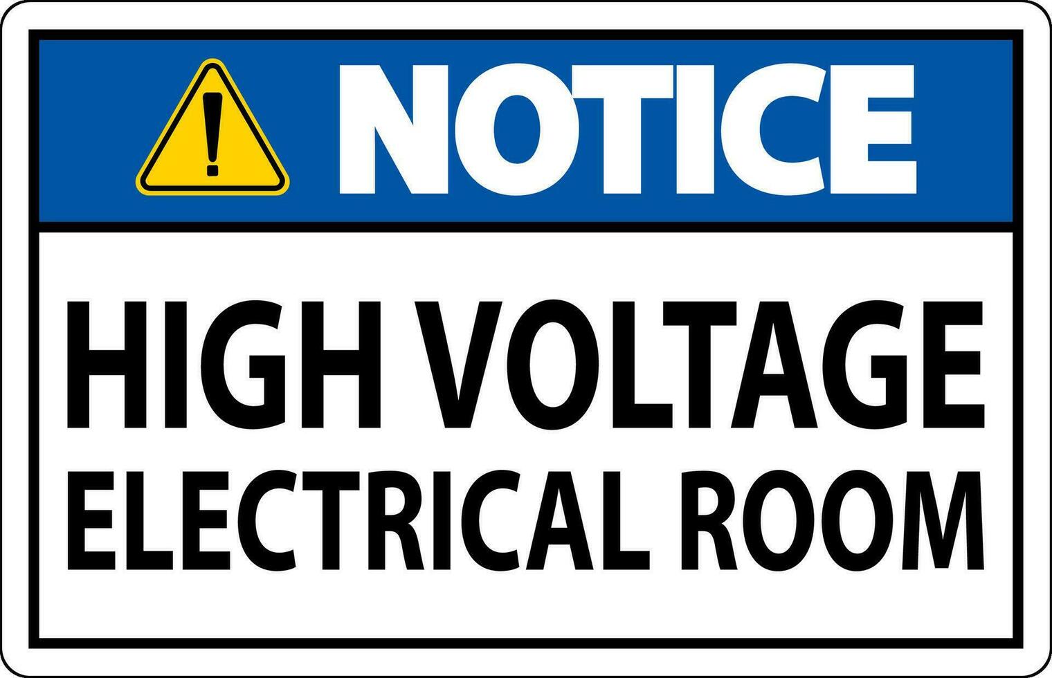 merk op teken hoog Spanning - elektrisch kamer vector