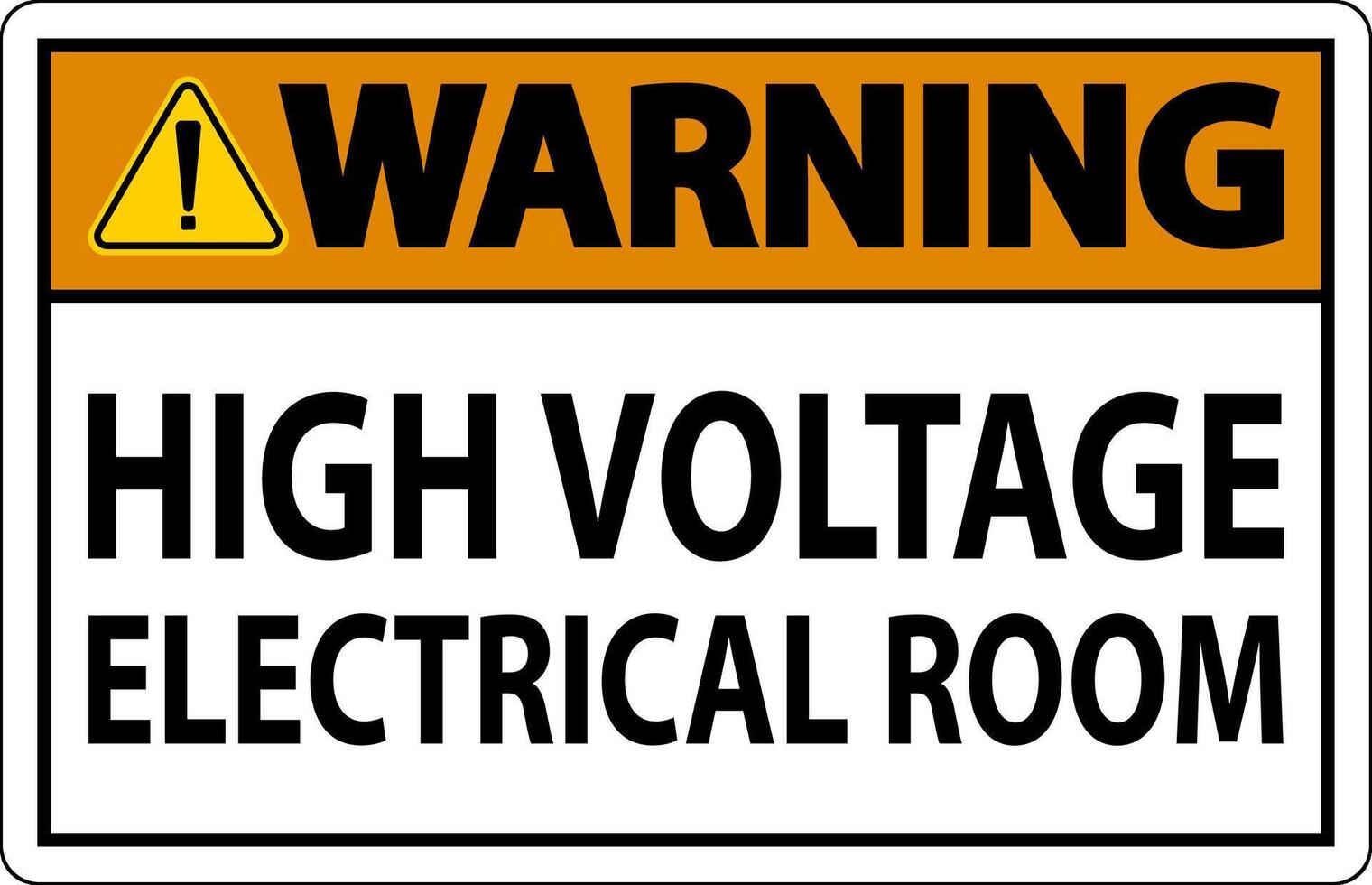 waarschuwing teken hoog Spanning - elektrisch kamer vector