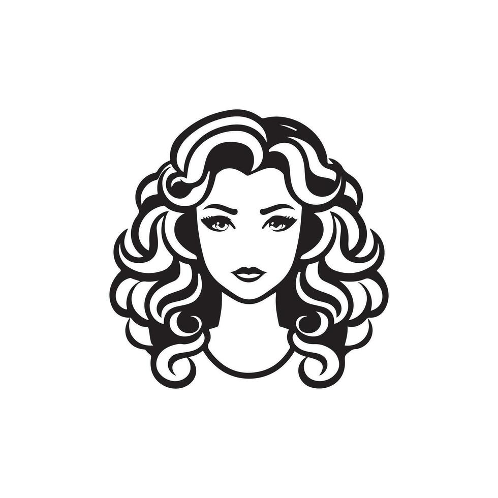 Dames gezicht logo ontwerp vector