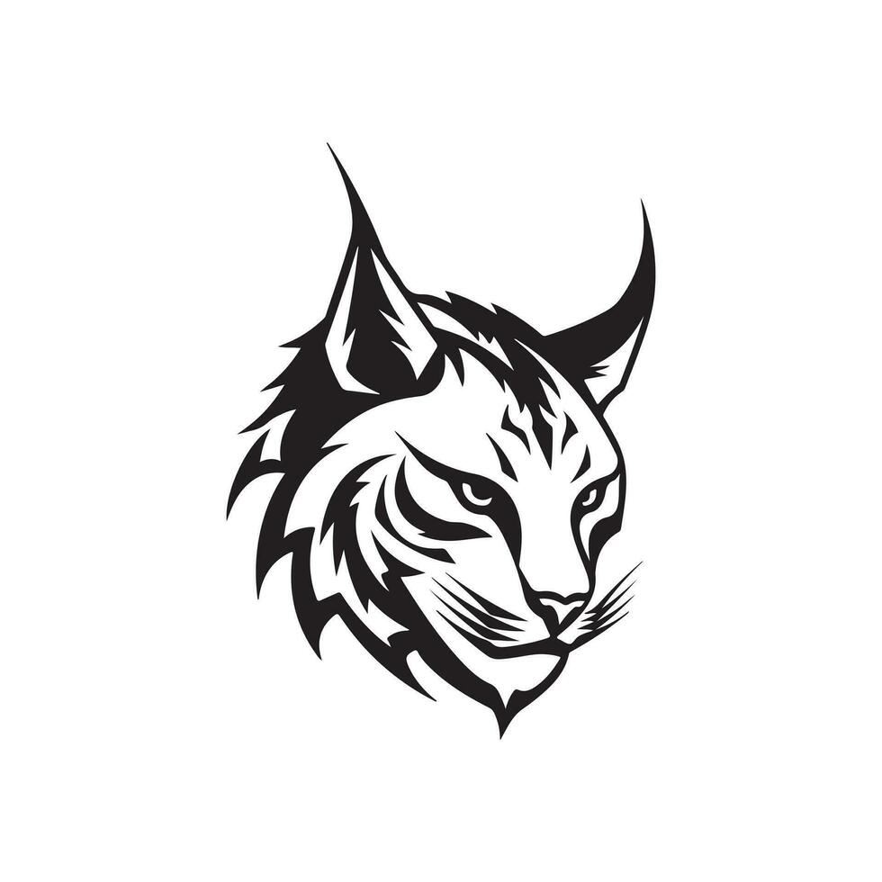 modern lynx silhouet logo vector