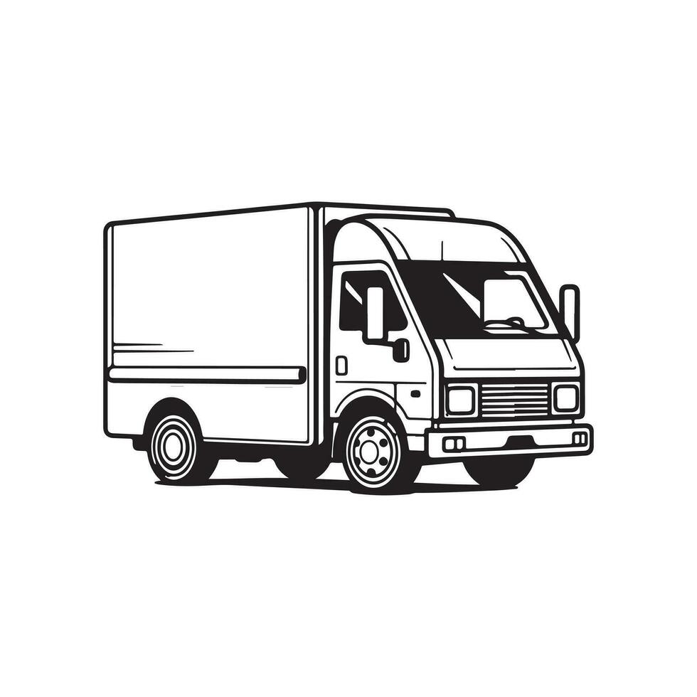 levering vrachtauto vector logo