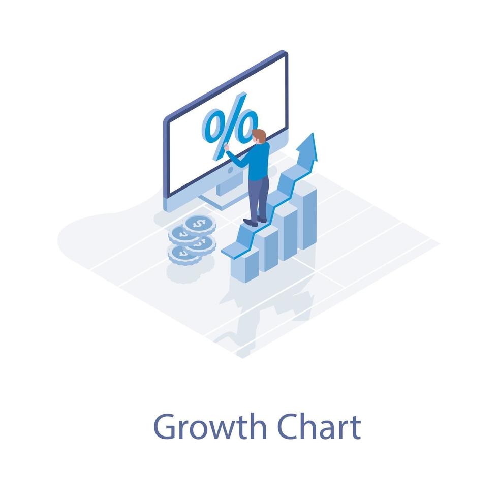 zakelijke groei grafiek vector