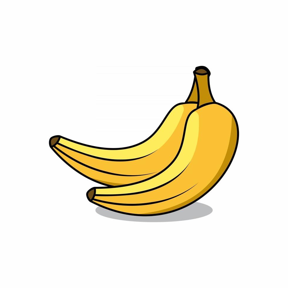 banaan fruit cartoon pictogram illustratie. voedsel fruit pictogram concept geïsoleerd vector