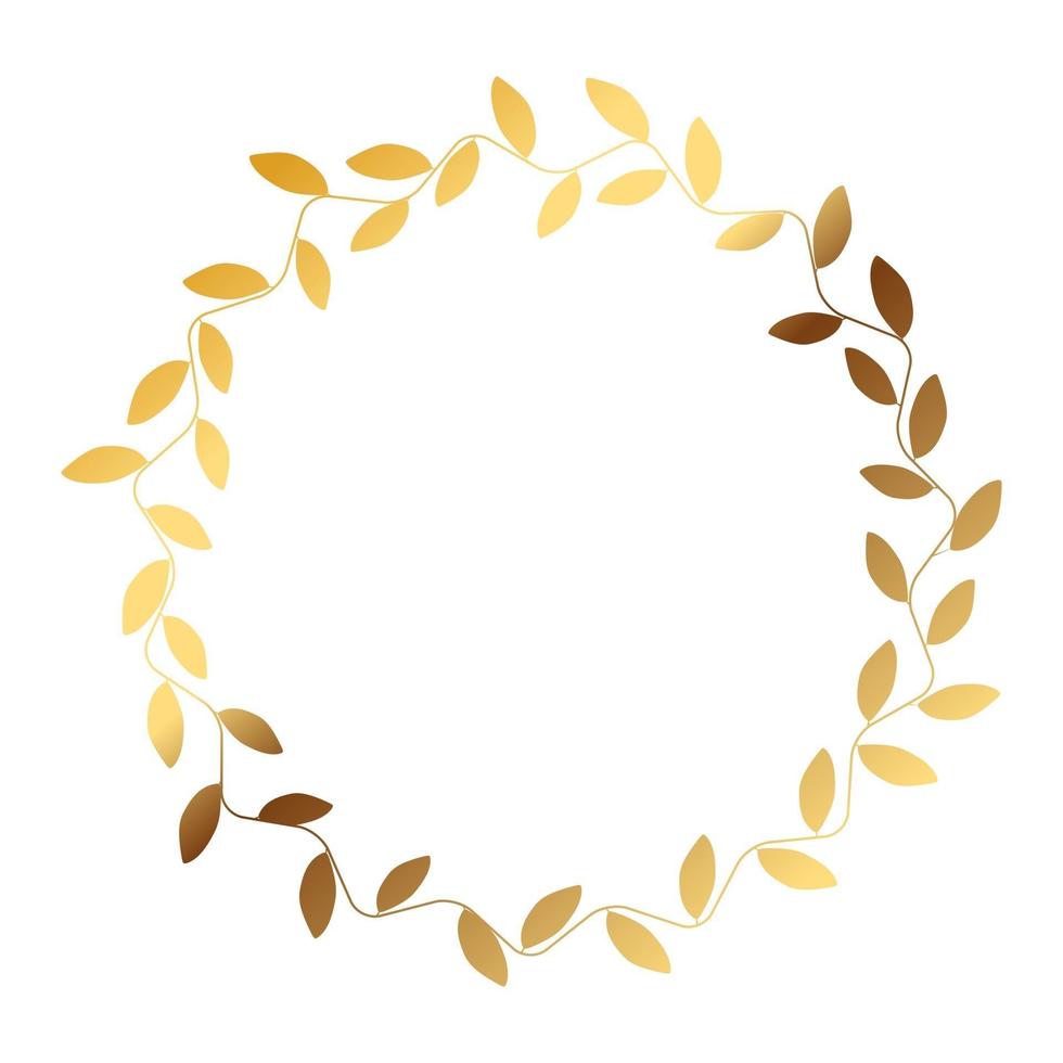 laurier gouden krans geïsoleerd op een witte achtergrond. vector illustratie