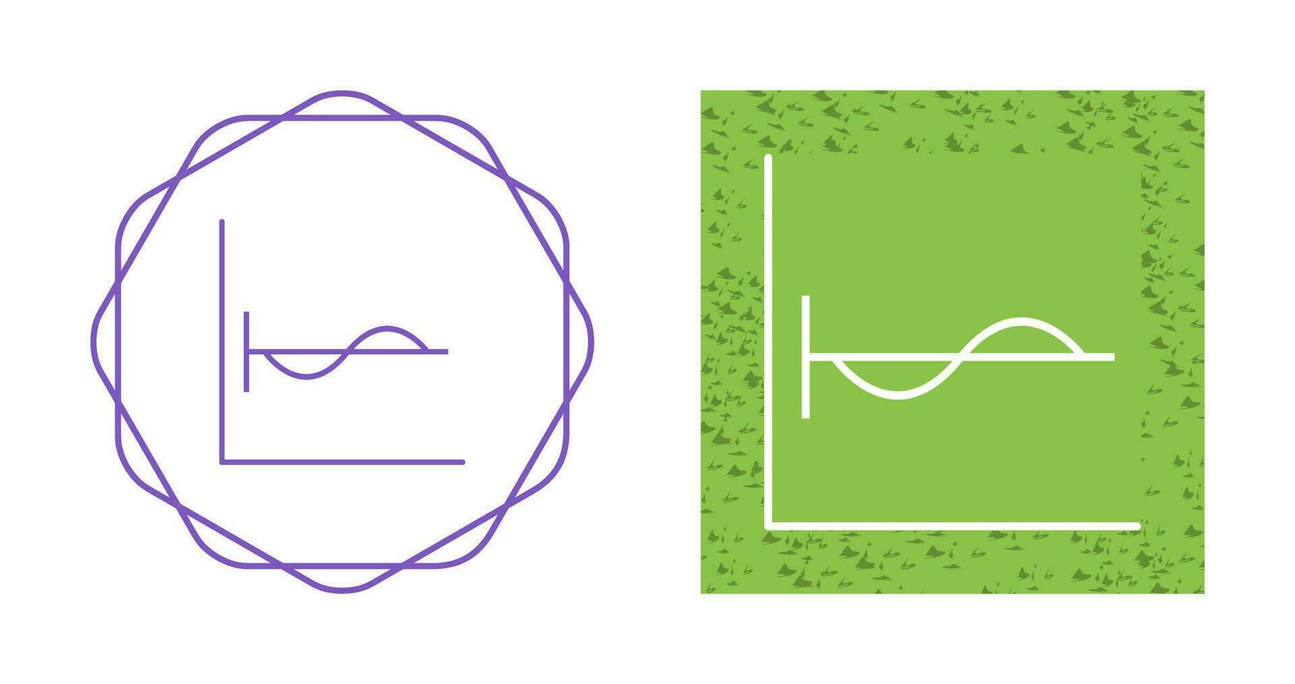 cosinus diagram vector icoon