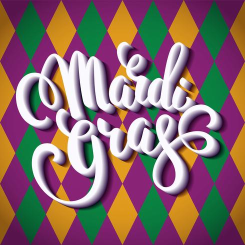 Mardi Gras. Belettering ontwerp voor Banners, Flyers, posters, posters en ander gebruik. vector