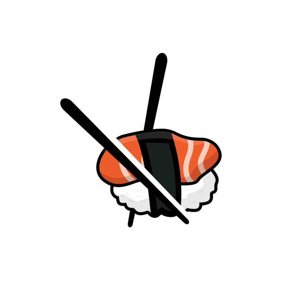 sushi logo Japans voedsel ontwerp, vector symbool sjabloon illustratie