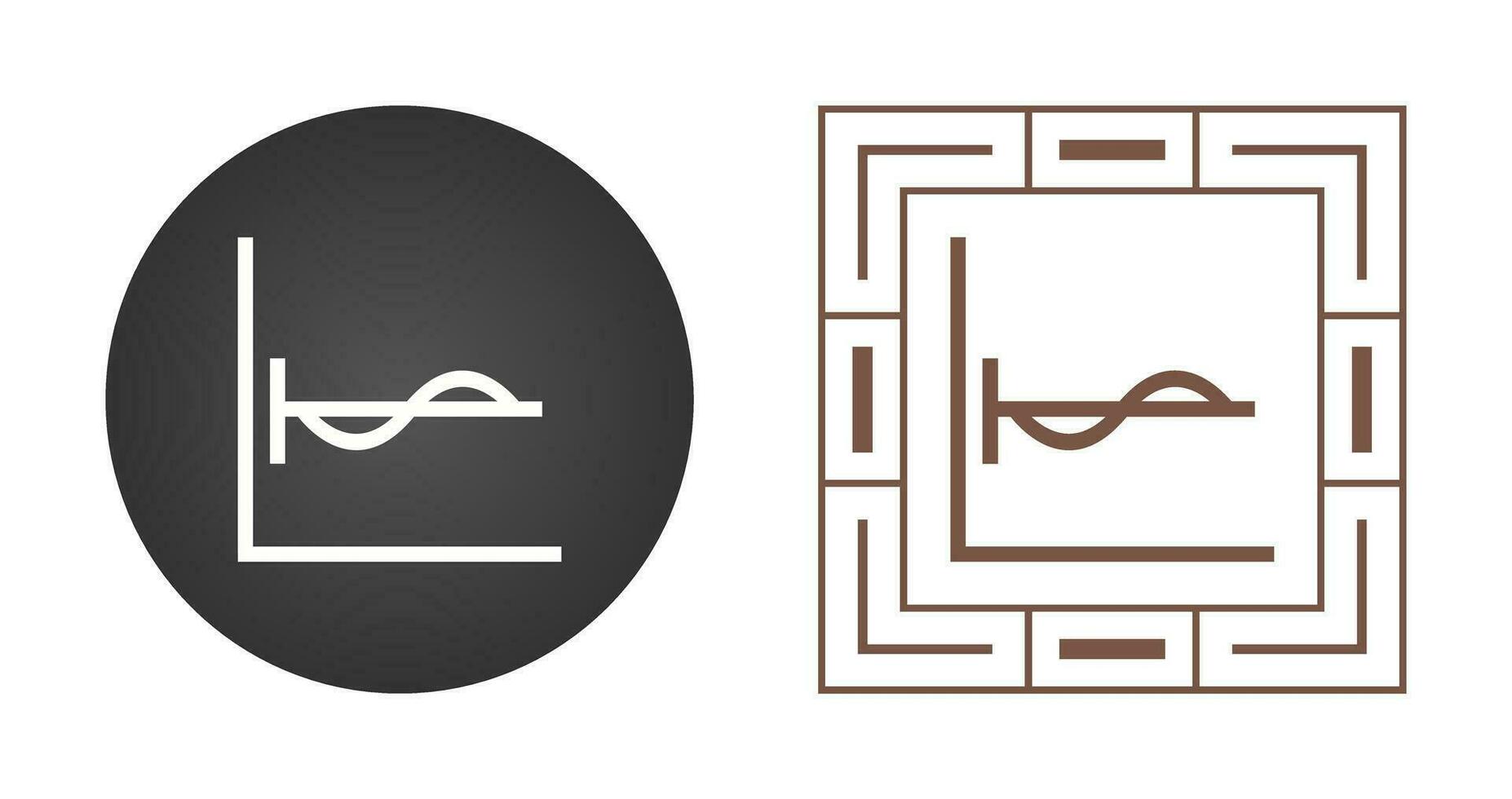 cosinus diagram vector icoon