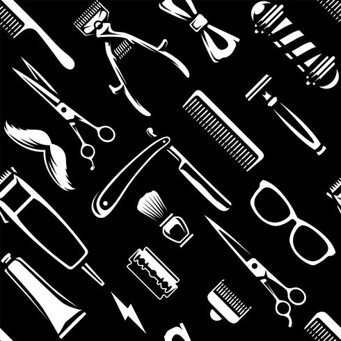 Barber Tools naadloze textuur Vector