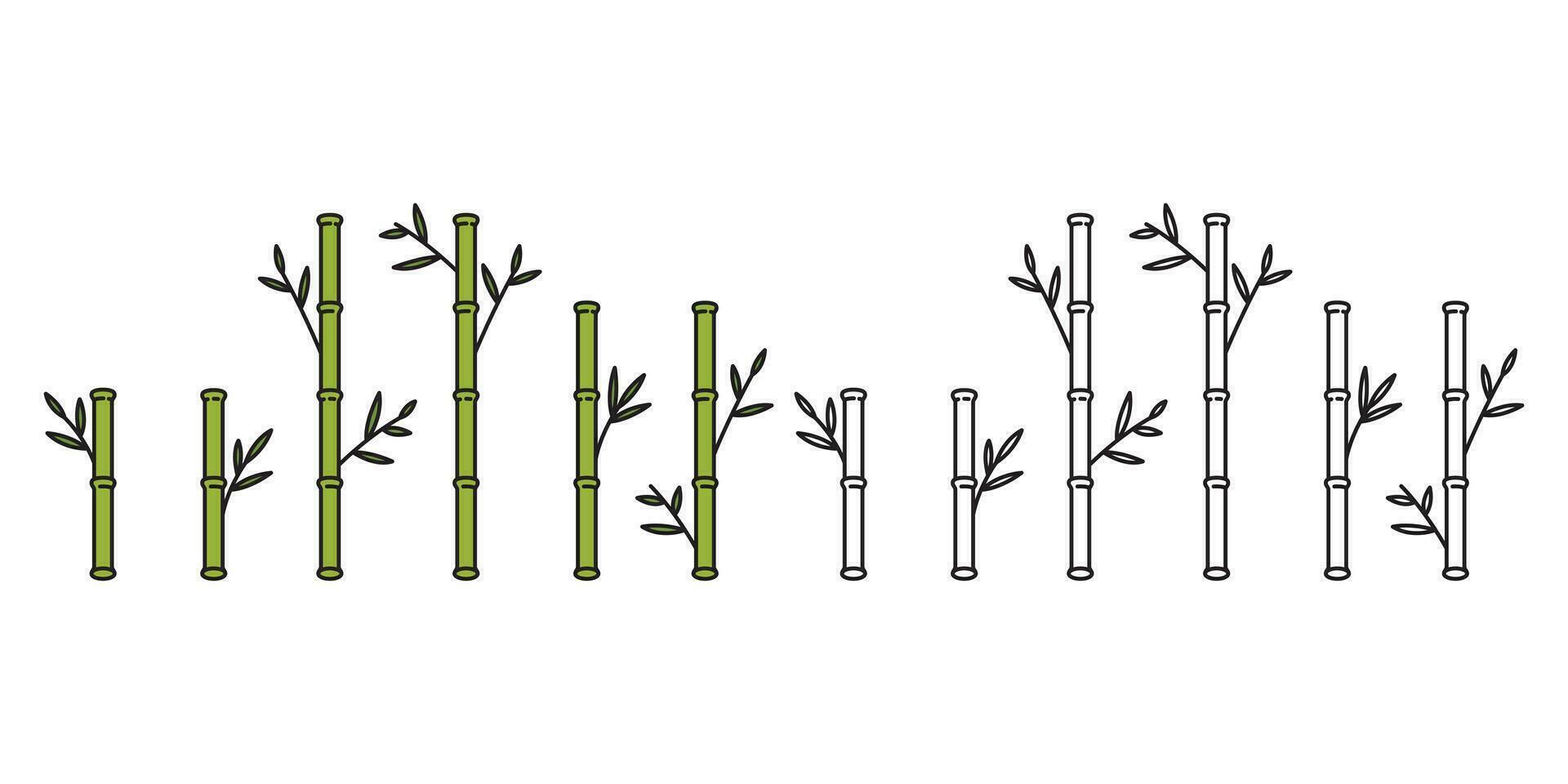 bamboe vector icoon blad vertrekken panda tekenfilm tekening illustratie