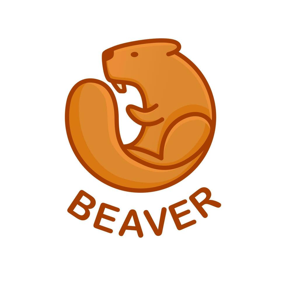 bever logo ontwerp sjabloon. knaagdier karakter mascotte. vector illustratie Aan wit achtergrond