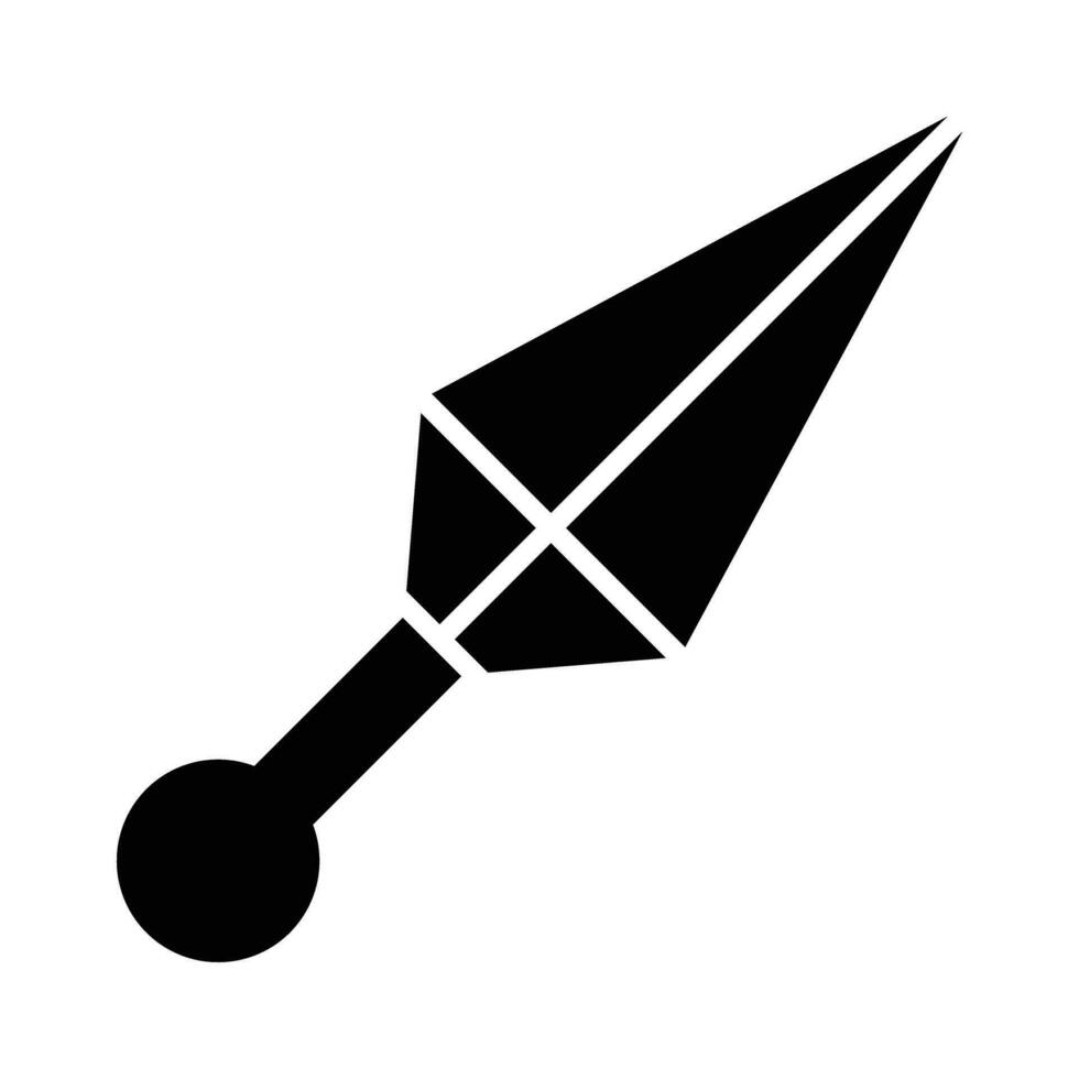 kunai vector glyph icoon voor persoonlijk en reclame gebruiken.