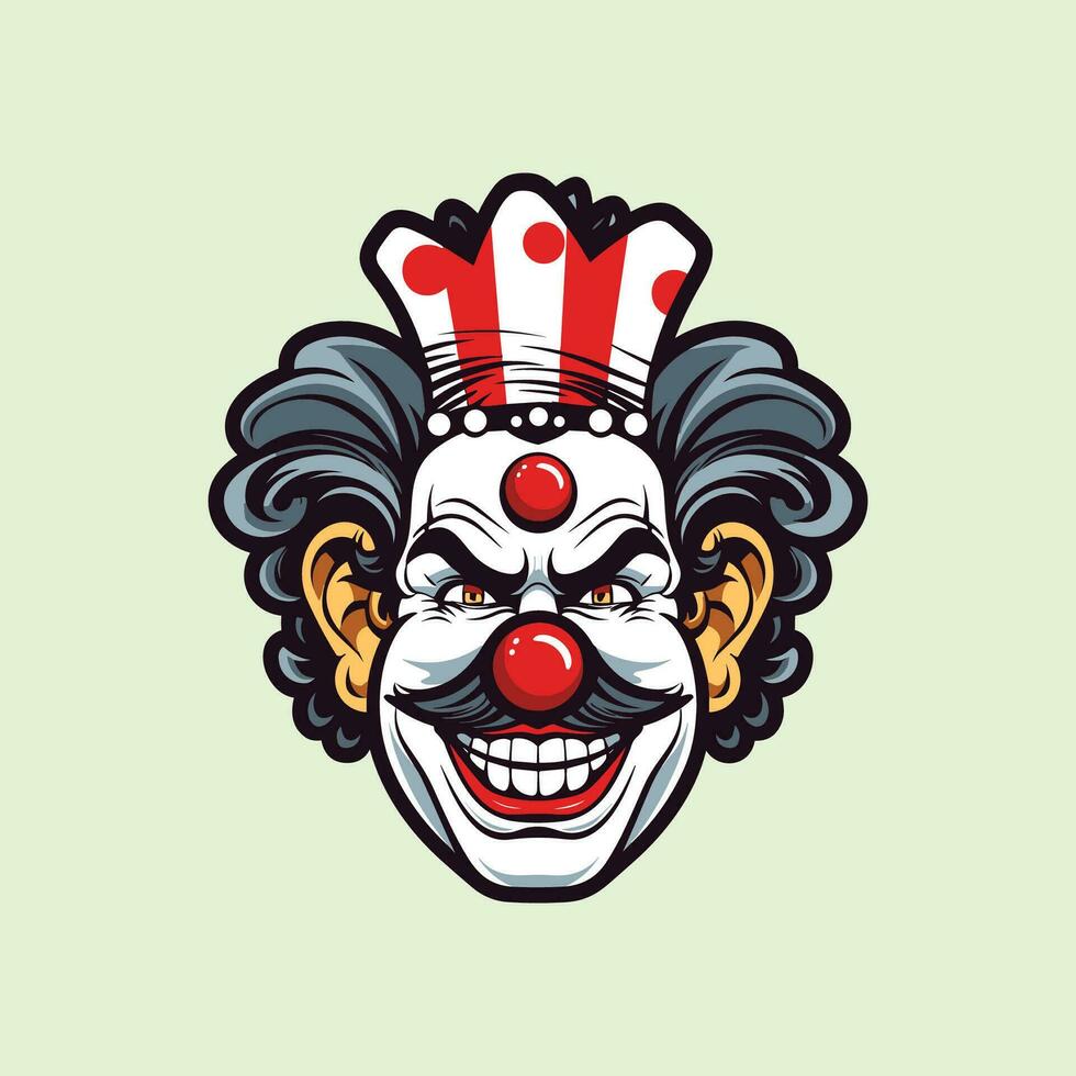 speels mascotte clown illustratie in vector formaat