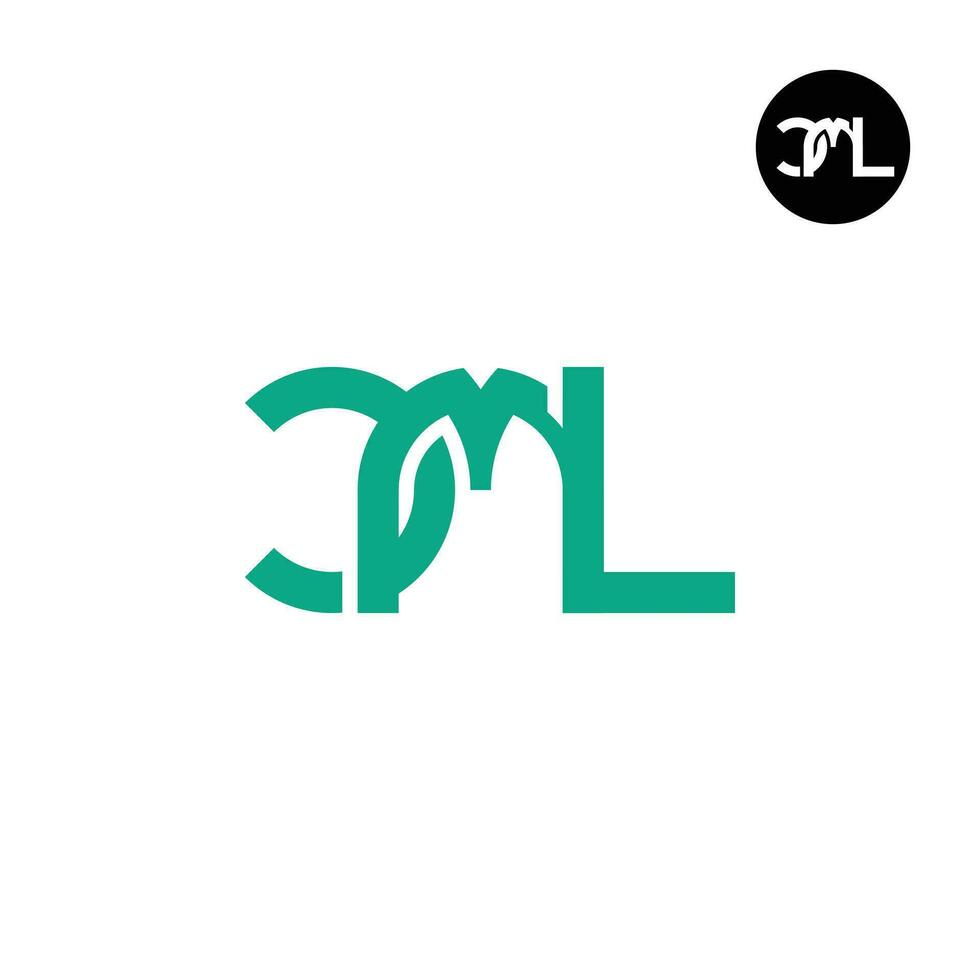 brief cml monogram logo ontwerp vector