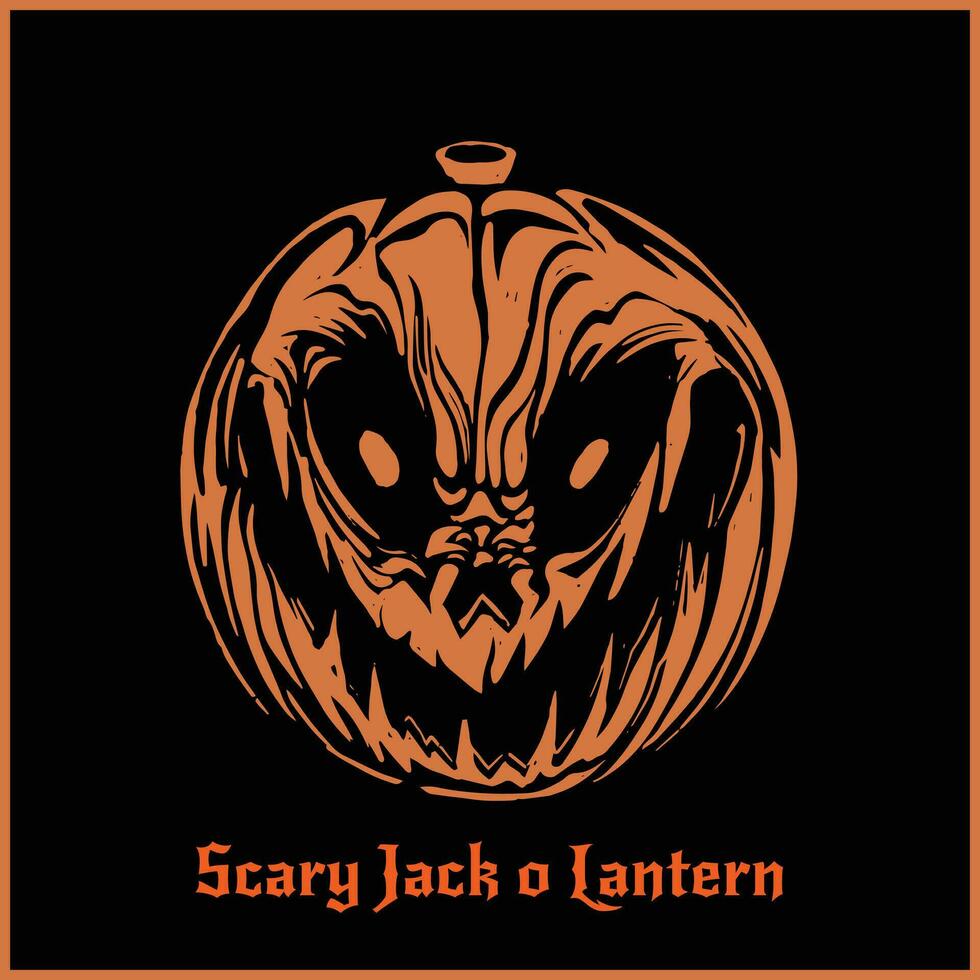 halloween donker pompoen eng jack O lantaarn tote zak vector