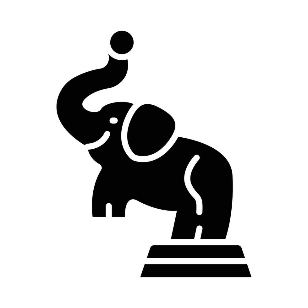 olifant vector glyph icoon voor persoonlijk en reclame gebruiken.